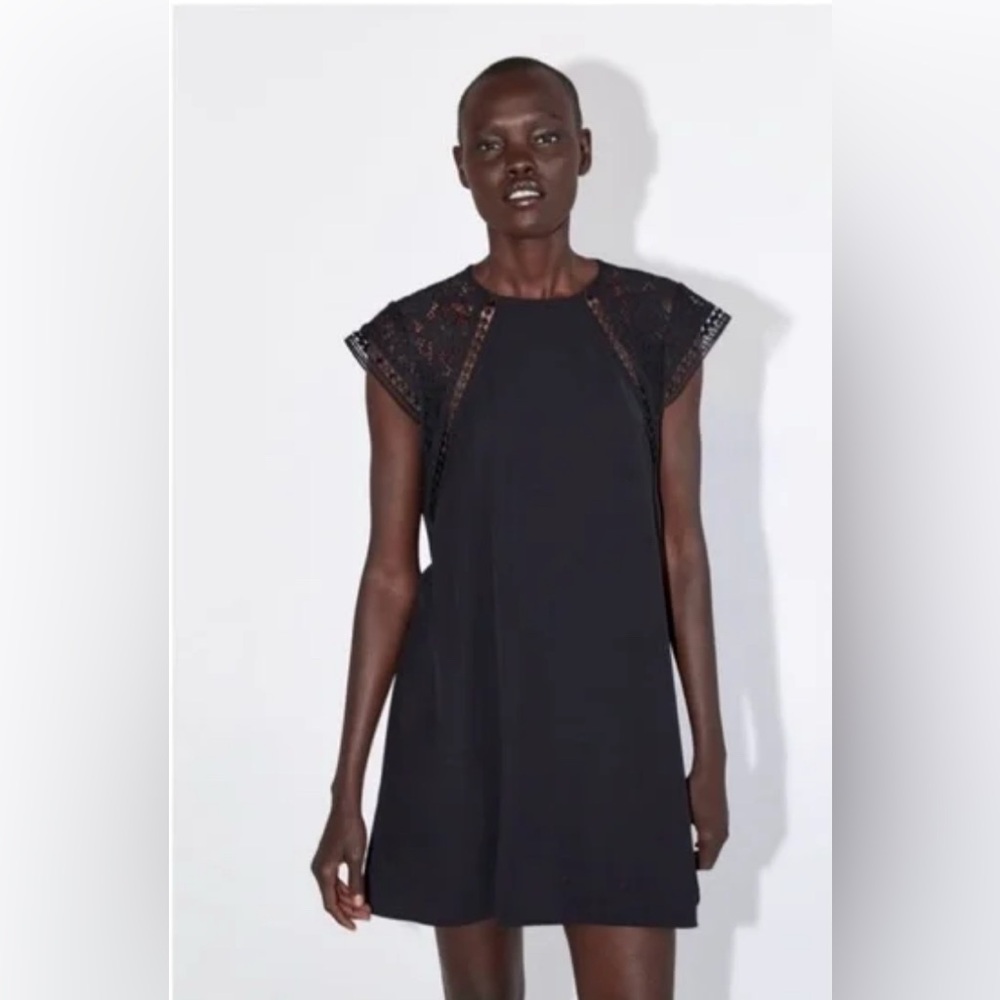 Zara Short Guipure Lace‎ Dress Size Medium